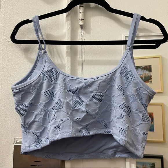 NWT! Blue longline bikini top from Aerie - Picture 2 of 3